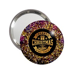 Christmas Golden Labels Xmas 2 25  Handbag Mirrors by Simbadda