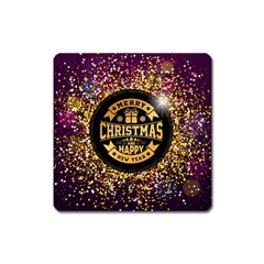 Christmas Golden Labels Xmas Square Magnet by Simbadda