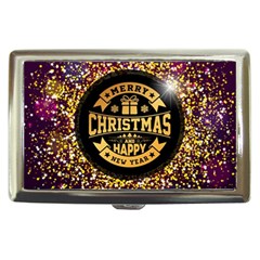 Christmas Golden Labels Xmas Cigarette Money Case by Simbadda