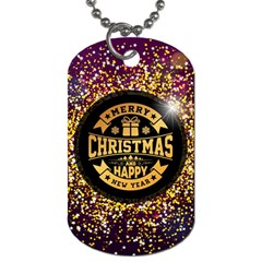 Christmas Golden Labels Xmas Dog Tag (two Sides) by Simbadda