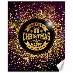 Christmas Golden Labels Xmas Canvas 11  X 14  by Simbadda