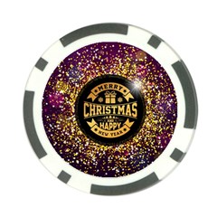 Christmas Golden Labels Xmas Poker Chip Card Guard (10 Pack) by Simbadda