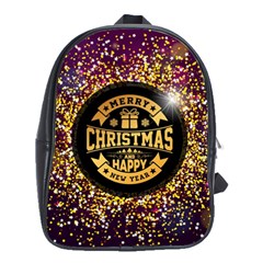 Christmas Golden Labels Xmas School Bag (large) by Simbadda