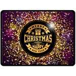 Christmas Golden Labels Xmas Fleece Blanket (Large)  80 x60  Blanket Front