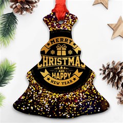 Christmas Golden Labels Xmas Ornament (christmas Tree)  by Simbadda