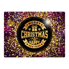 Christmas Golden Labels Xmas Double Sided Flano Blanket (mini)  by Simbadda