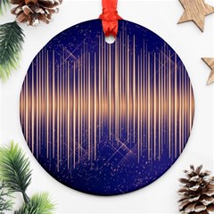 Background Dark Sound Disco Techno Ornament (round) by Simbadda