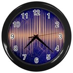 Background Dark Sound Disco Techno Wall Clock (Black) Front