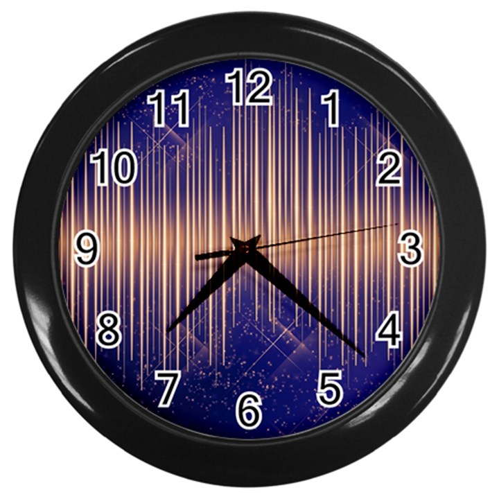 Background Dark Sound Disco Techno Wall Clock (Black)