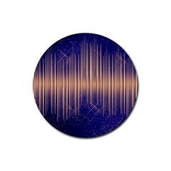 Background Dark Sound Disco Techno Rubber Coaster (round)  by Simbadda