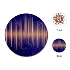 Background Dark Sound Disco Techno Playing Cards (round) by Simbadda