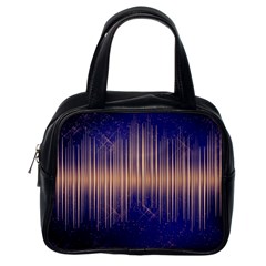 Background Dark Sound Disco Techno Classic Handbag (one Side) by Simbadda