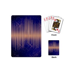 Background Dark Sound Disco Techno Playing Cards (mini) by Simbadda