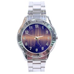 Background Dark Sound Disco Techno Stainless Steel Analogue Watch by Simbadda