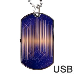 Background Dark Sound Disco Techno Dog Tag Usb Flash (one Side) by Simbadda