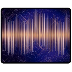 Background Dark Sound Disco Techno Double Sided Fleece Blanket (medium)  by Simbadda