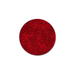 Christmas Background Red Star Golf Ball Marker by Simbadda