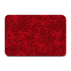 Christmas Background Red Star Plate Mats by Simbadda