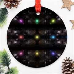 Abstract Sphere Box Space Hyper Ornament (Round)