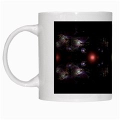 Abstract Sphere Box Space Hyper White Mugs