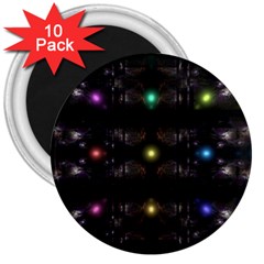 Abstract Sphere Box Space Hyper 3  Magnets (10 pack) 