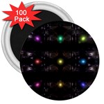 Abstract Sphere Box Space Hyper 3  Magnets (100 pack) Front