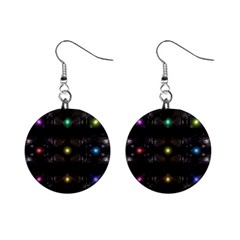 Abstract Sphere Box Space Hyper Mini Button Earrings