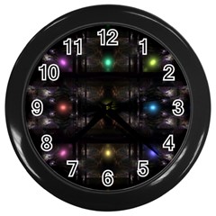 Abstract Sphere Box Space Hyper Wall Clock (Black)