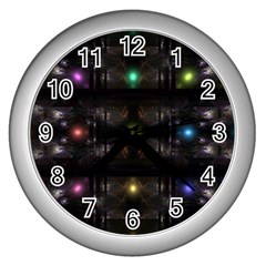 Abstract Sphere Box Space Hyper Wall Clock (Silver)