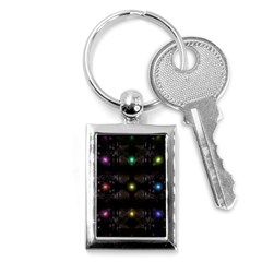 Abstract Sphere Box Space Hyper Key Chains (Rectangle) 