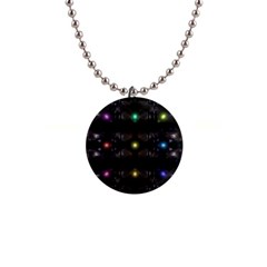 Abstract Sphere Box Space Hyper 1  Button Necklace