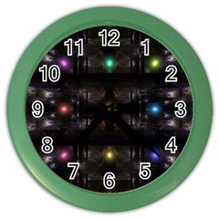 Abstract Sphere Box Space Hyper Color Wall Clock