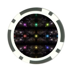 Abstract Sphere Box Space Hyper Poker Chip Card Guard