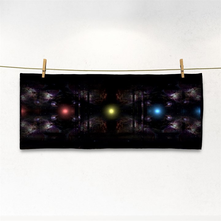 Abstract Sphere Box Space Hyper Hand Towel