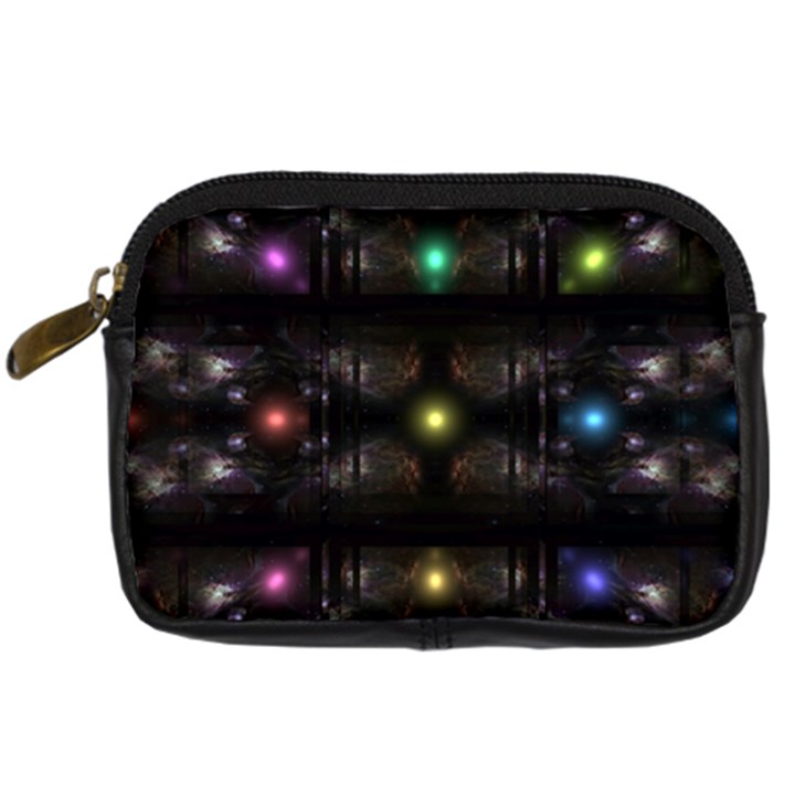 Abstract Sphere Box Space Hyper Digital Camera Leather Case