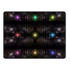 Abstract Sphere Box Space Hyper Fleece Blanket (Small)