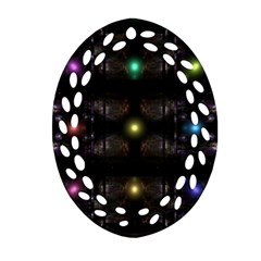 Abstract Sphere Box Space Hyper Oval Filigree Ornament (Two Sides)