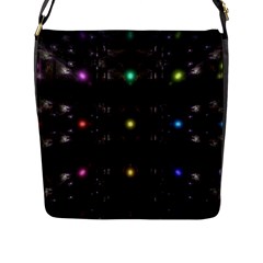 Abstract Sphere Box Space Hyper Flap Closure Messenger Bag (L)