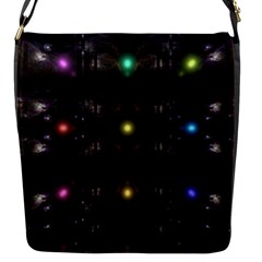 Abstract Sphere Box Space Hyper Flap Closure Messenger Bag (S)