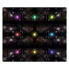 Abstract Sphere Box Space Hyper Double Sided Flano Blanket (Small) 