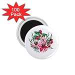 Bloom Christmas Red Flowers 1.75  Magnets (100 pack)  Front