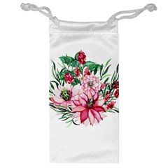 Bloom Christmas Red Flowers Jewelry Bag by Simbadda