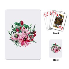 Bloom Christmas Red Flowers Playing Cards Single Design