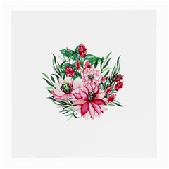 Bloom Christmas Red Flowers Medium Glasses Cloth