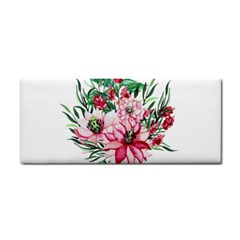 Bloom Christmas Red Flowers Hand Towel