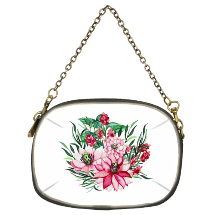 Bloom Christmas Red Flowers Chain Purse (Two Sides)