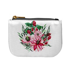 Bloom Christmas Red Flowers Mini Coin Purse by Simbadda