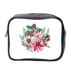 Bloom Christmas Red Flowers Mini Toiletries Bag (two Sides) by Simbadda