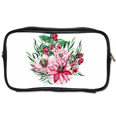 Bloom Christmas Red Flowers Toiletries Bag (two Sides) by Simbadda