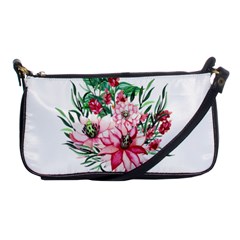 Bloom Christmas Red Flowers Shoulder Clutch Bag by Simbadda